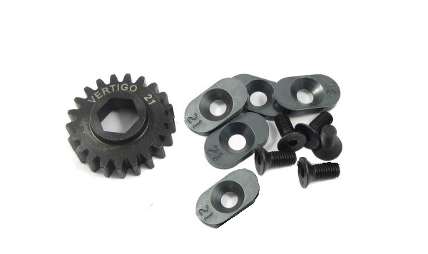 100921 Steel pinion gear w/5 - 21t inserts (Hex Drive Losi) 21T - Click Image to Close